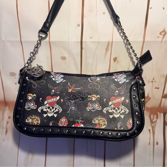 Ed Hardy Skull Print Women's Bag - Picture 4 of 6